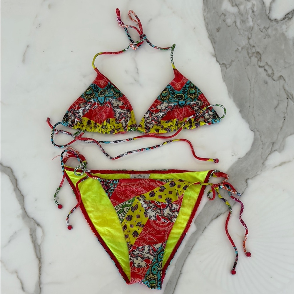 Etro Multicolor Bikini - Red, Green, Yellow